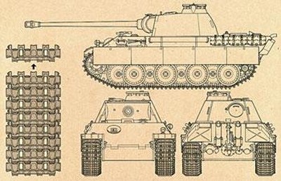 Tamiya German Panther Separate Track - Plastic Model Military Diorama Kit Tamiya 35171