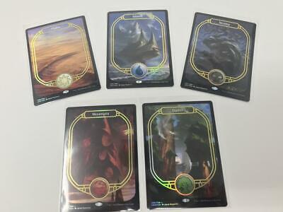 MTG Magic Unsanctioned Full Art Basic Lands Foil Set of 5 Cards Inv:A32 Без бренда