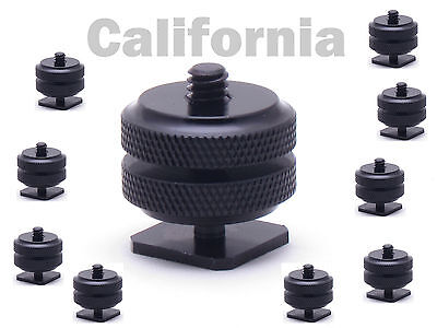 Lot of 10 x Pro1/4"-20 Tripod Mount Screw to Flash Camera Hot Cold Shoe Adapter  Paxly Does Not Apply