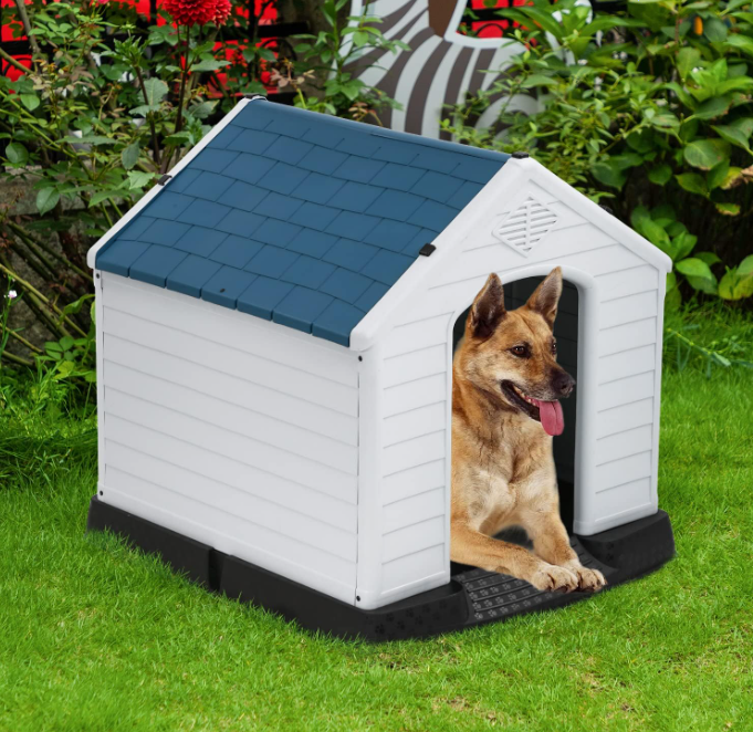 Large Plastic Dog House Outdoor Indoor Doghouse Puppy ShelterSturdy Dog Kennel TAUS - фотография #2
