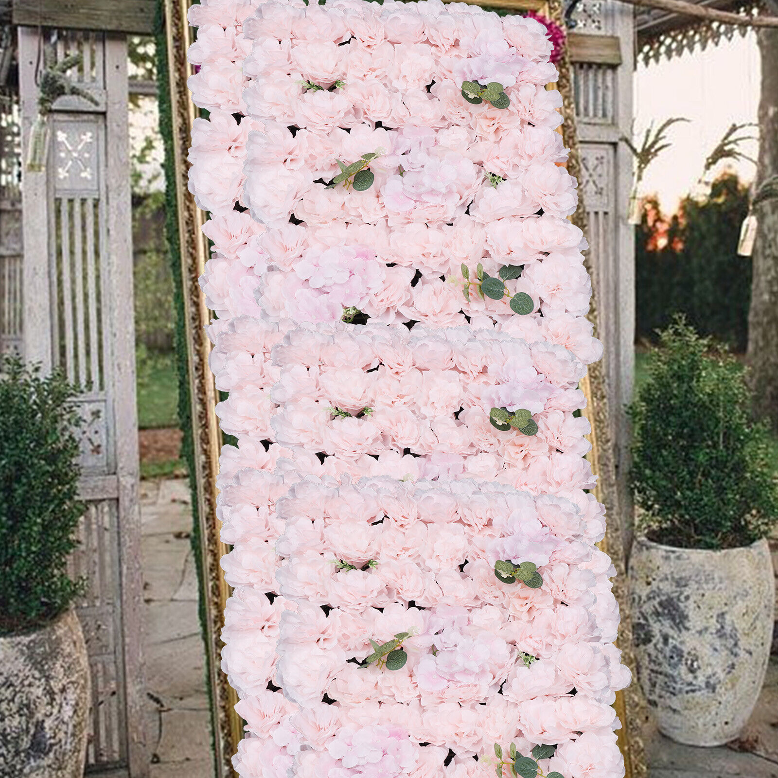 6 * Flower Wall Panel Artificial Hydrangea Rose Photo Wall Wedding Home Decor  Unbranded Does not apply
