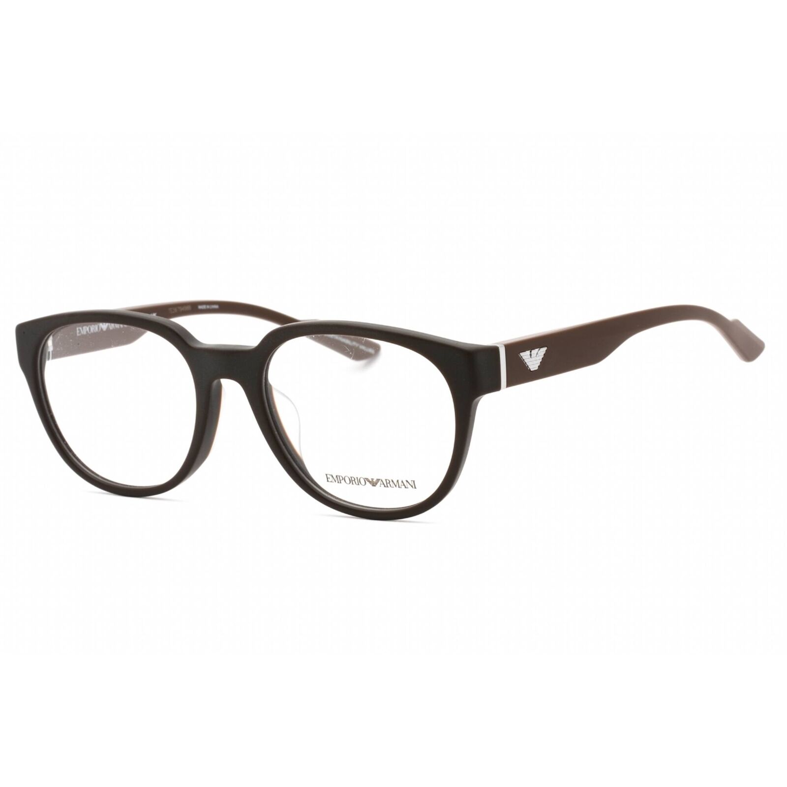 Emporio Armani Men's Eyeglasses Matte Brown Full Rim Round Frame 0EA3224F 5260 Emporio Armani 0EA3224F 5260