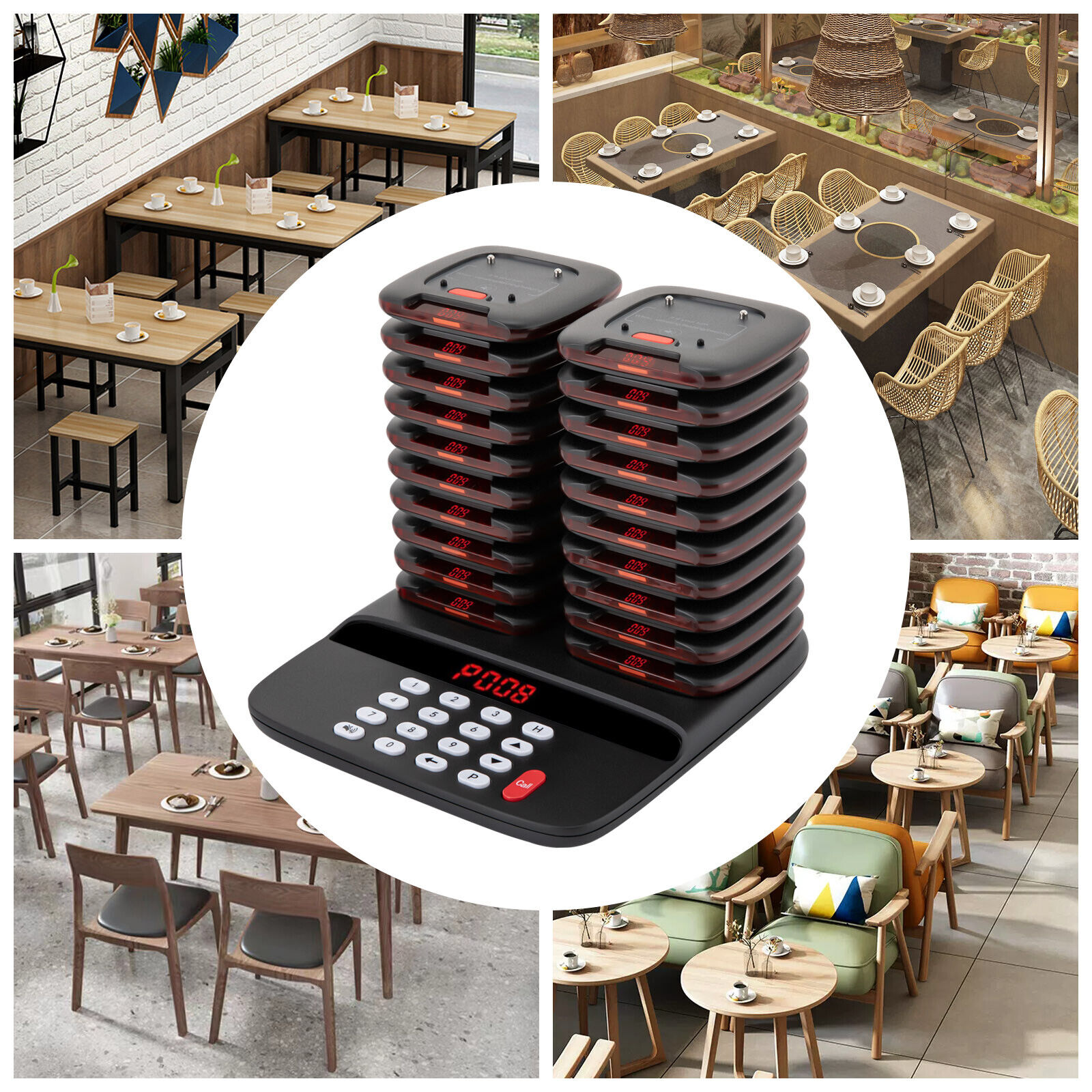 20 Restaurant Pagers Wireless Guest Paging System Queuing Calling Beepers US Unbranded - фотография #4