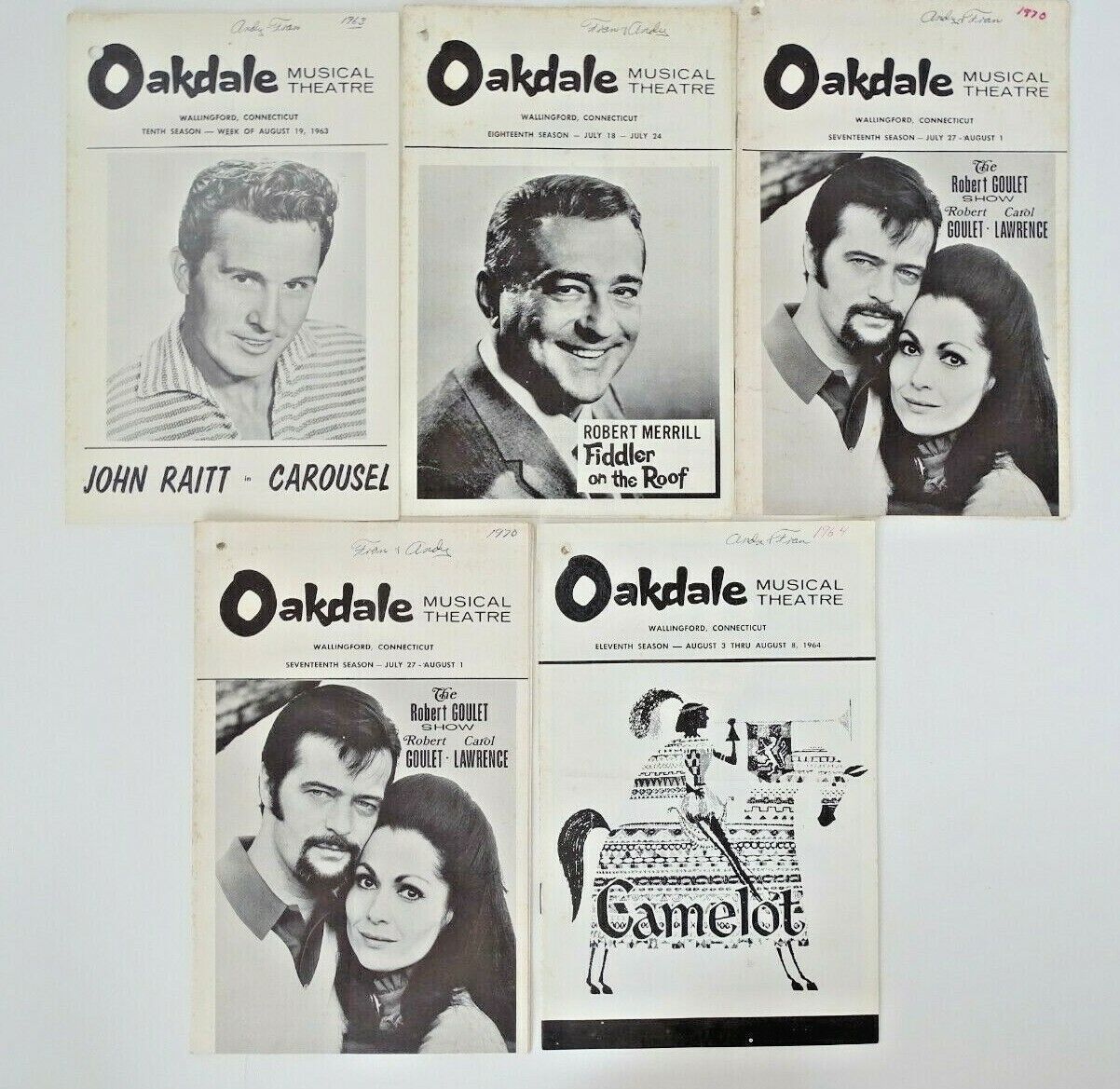 Oakdale Musical Theatre Booklet Programs Wallingford Connecticut Lot of 5  Без бренда - фотография #4