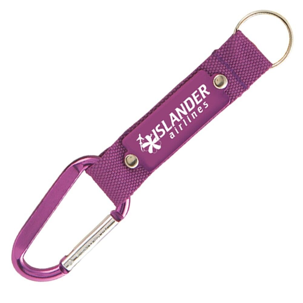 Personalized Strap Happy Carabiner Keychain Printed with your logo/Text -100 QTY Unbranded LAJ - фотография #6