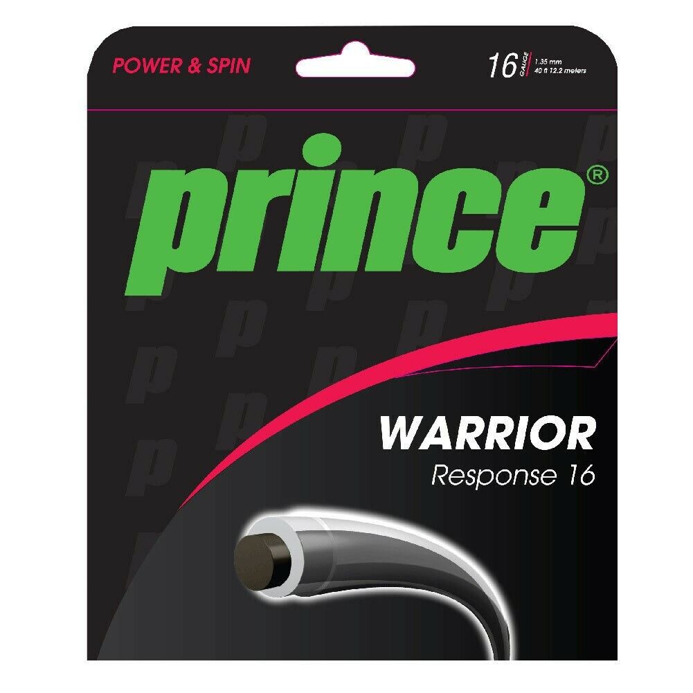 NEW Prince "Warrior Response" 16g Tennis Strings BK/CL 6 Sets Prince Does Not Apply