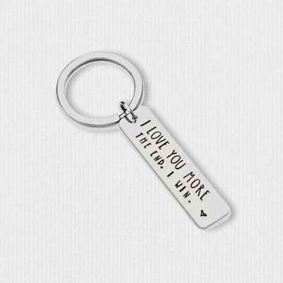 Stainless Steel I Love You More The End I Win Keychain Gift for Couples Lover Unbranded Does Not Apply - фотография #2