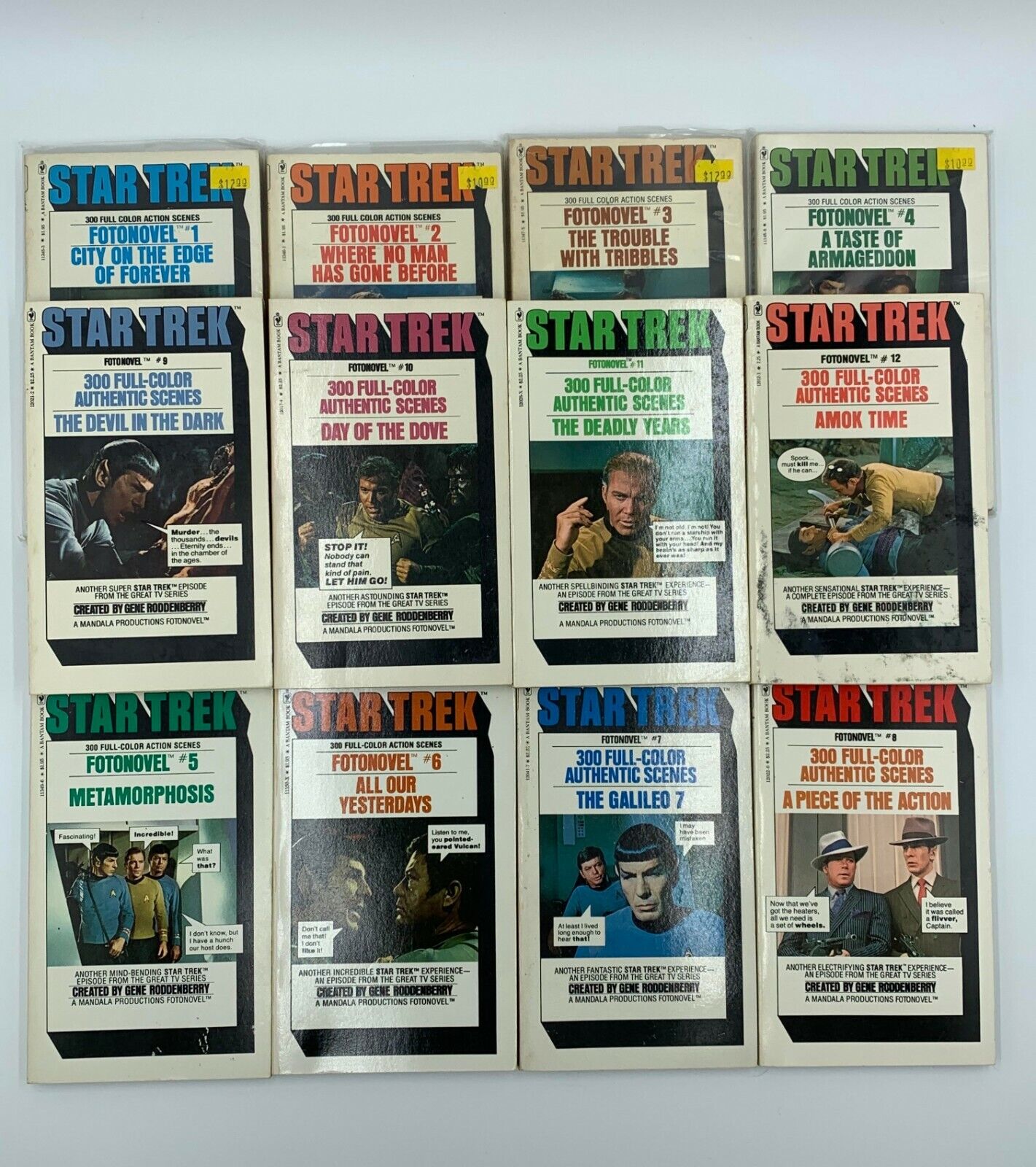 Star Trek Original Series 1977 Fotonovel Paperback Books Set of 12  Bantam Books