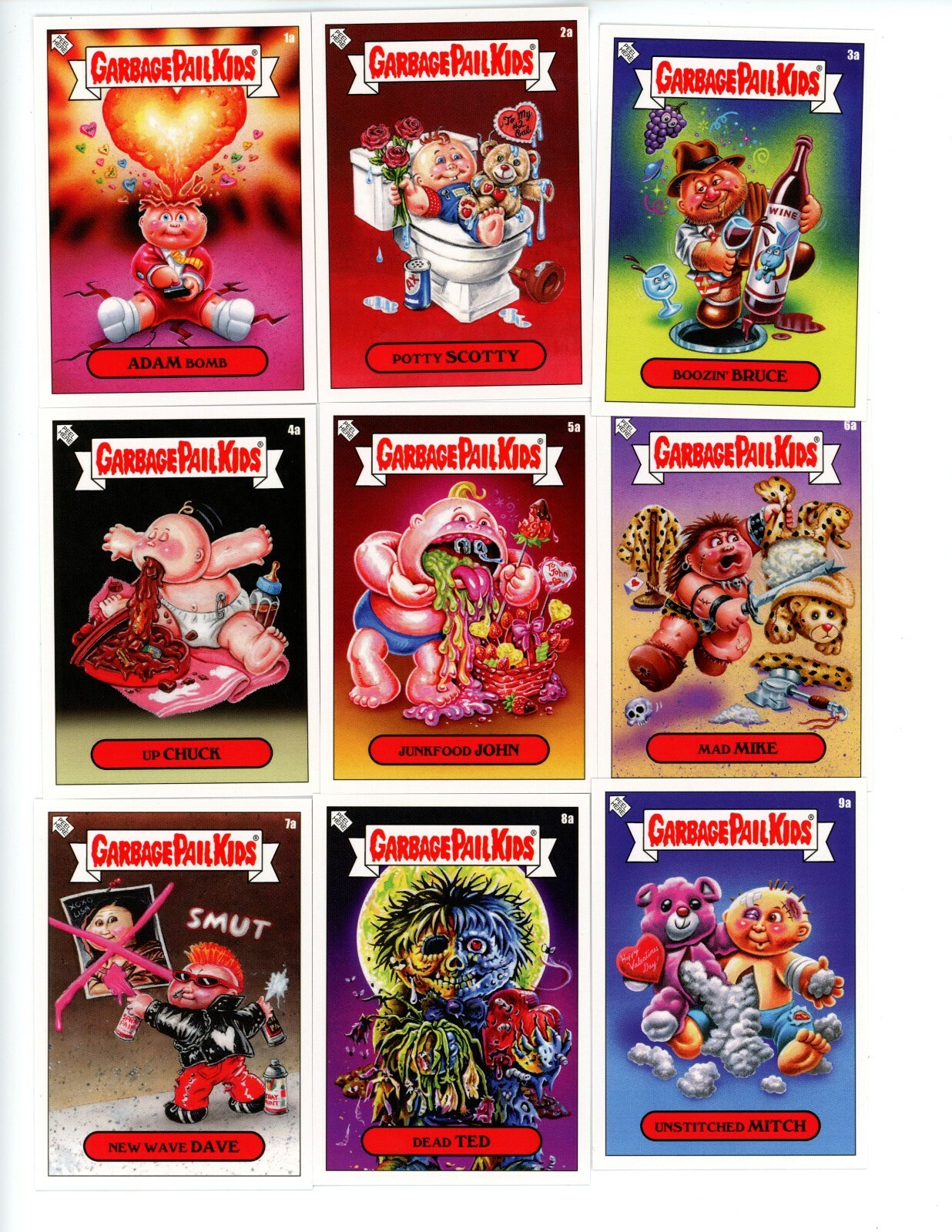 2019 GPK VALENTINE'S DAY IS GROSS Complete A & B Set 20 Cards Garbage Pail Kids Без бренда - фотография #2