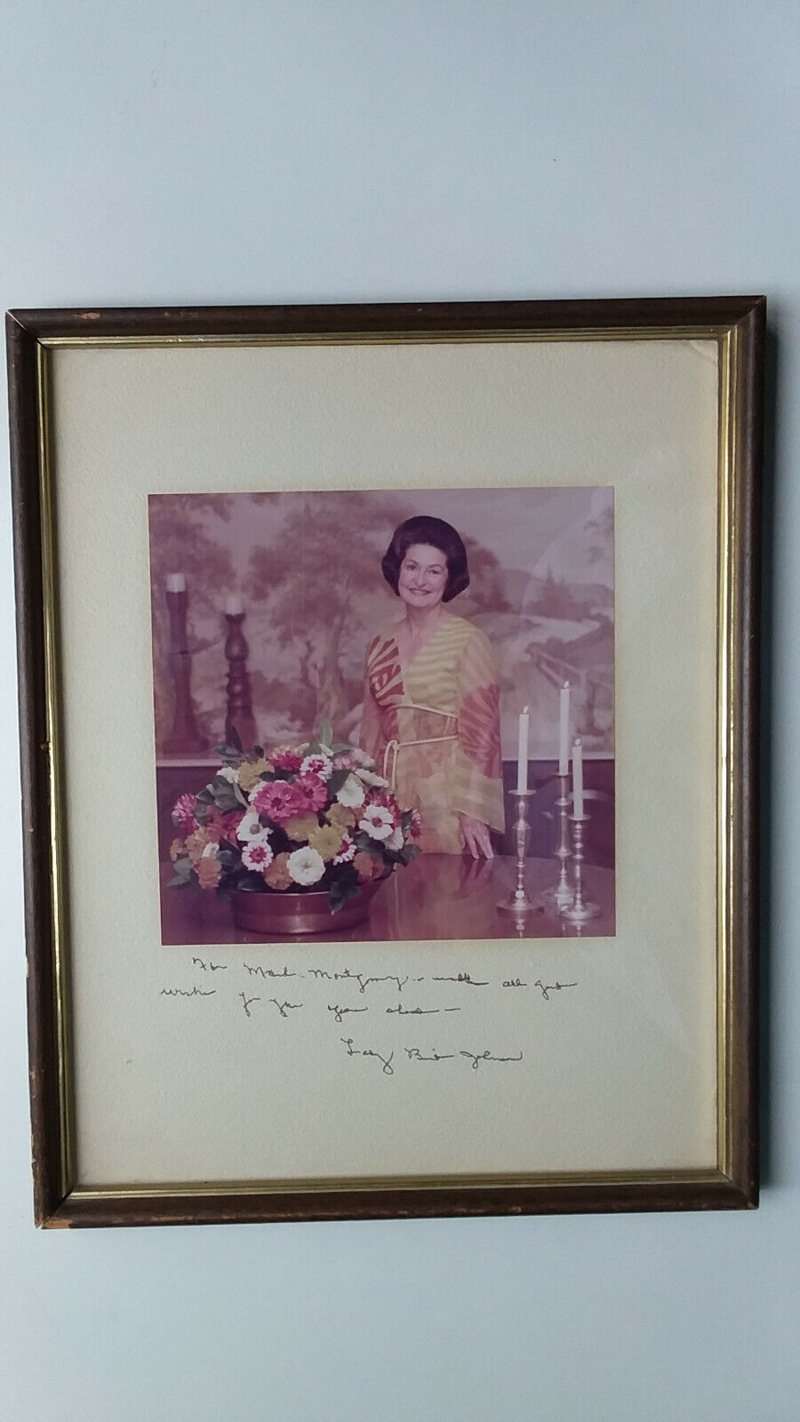 LADY BIRD JOHNSON- 2001-Framed portrait and SIGNED personalized letter  Без бренда - фотография #5