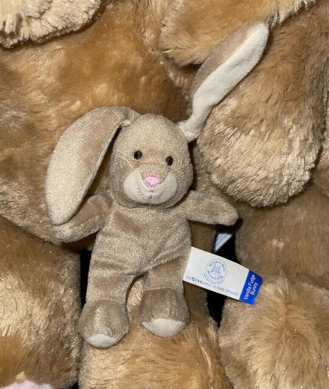 Lot of 3 Build-A-Bear Floppy Ear Tan Easter Bunny Rabbits Plush Stuffed Animals Build-A-Bear Workshop - фотография #8
