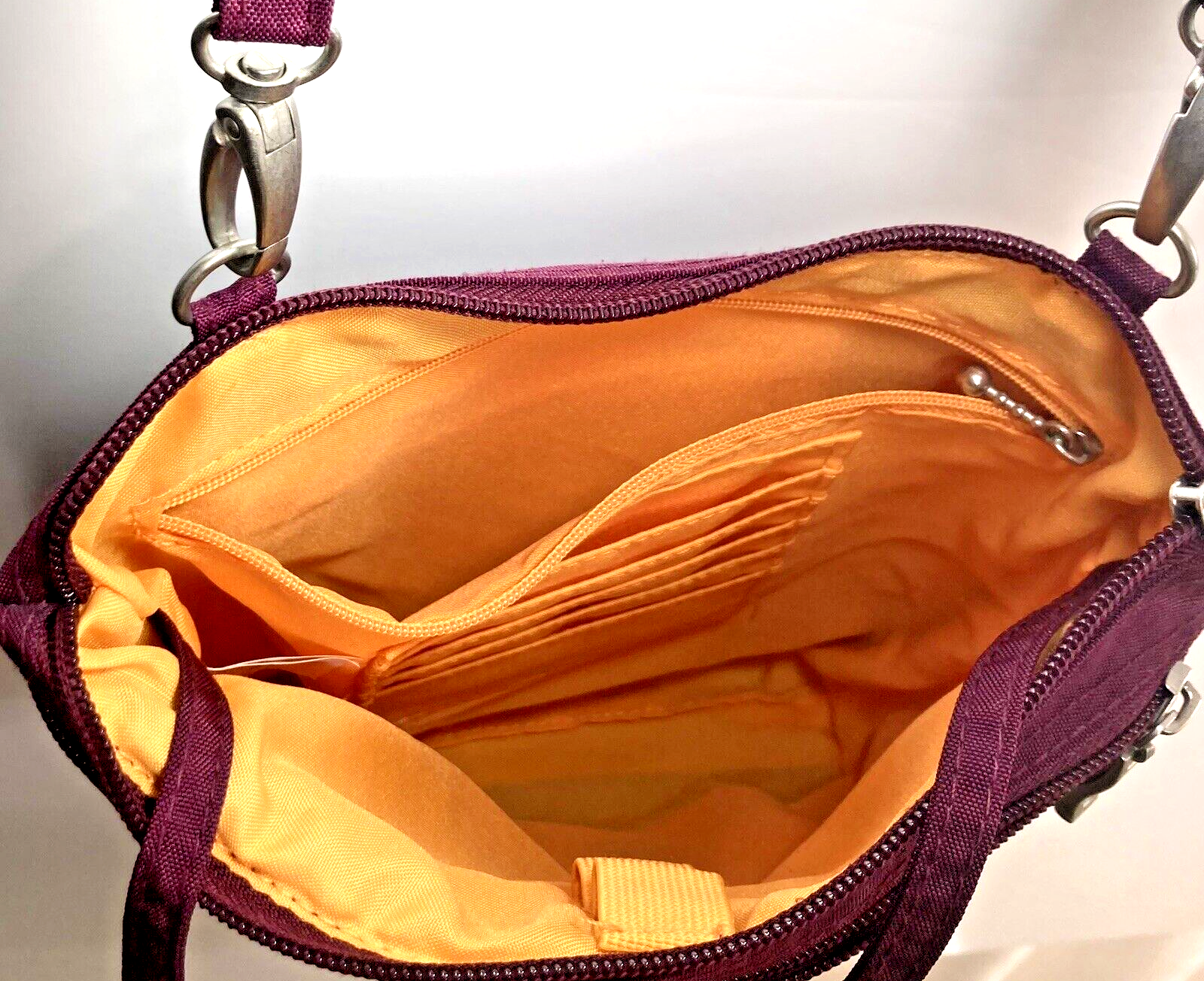 Baggallini Crossbody Bags Lot Of 3 Purses Blue Yellow Burgandy LOTS OF POCKETS Baggallini - фотография #7