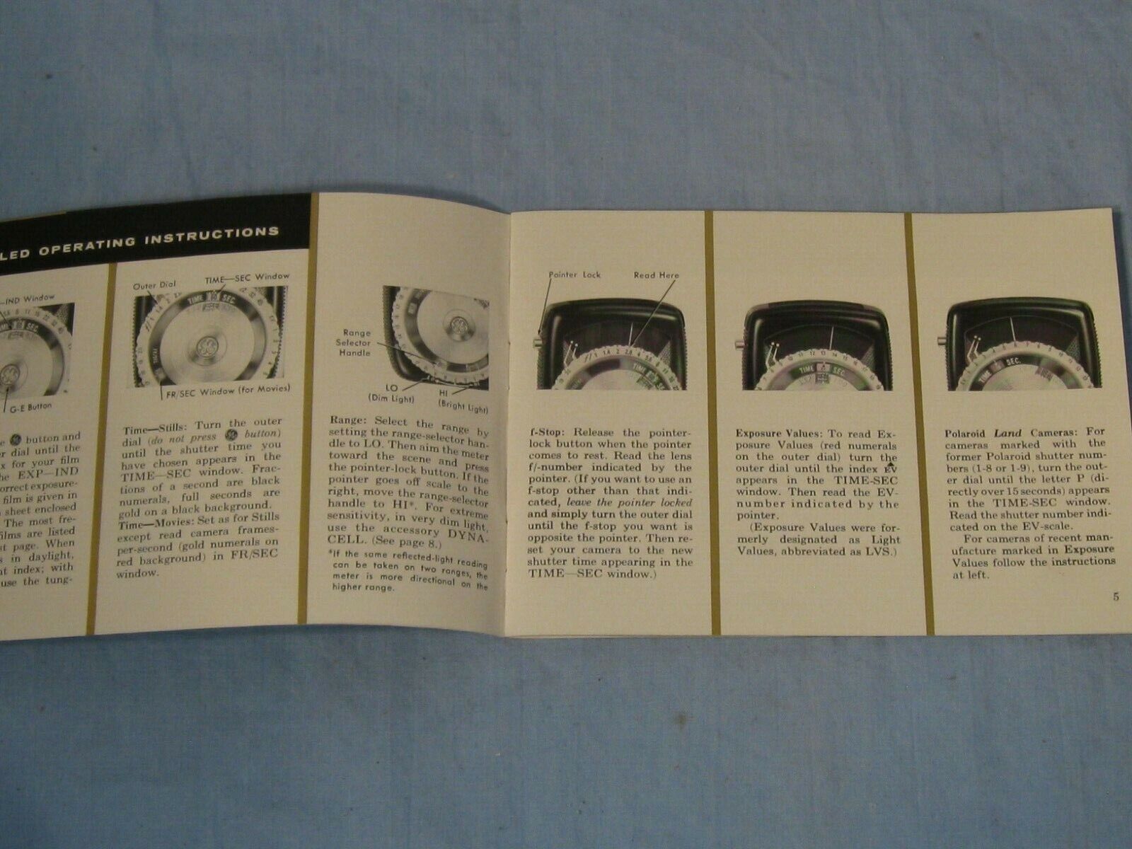 Vintage General Electric Exposure Meter Instruction Booklets GE - фотография #4