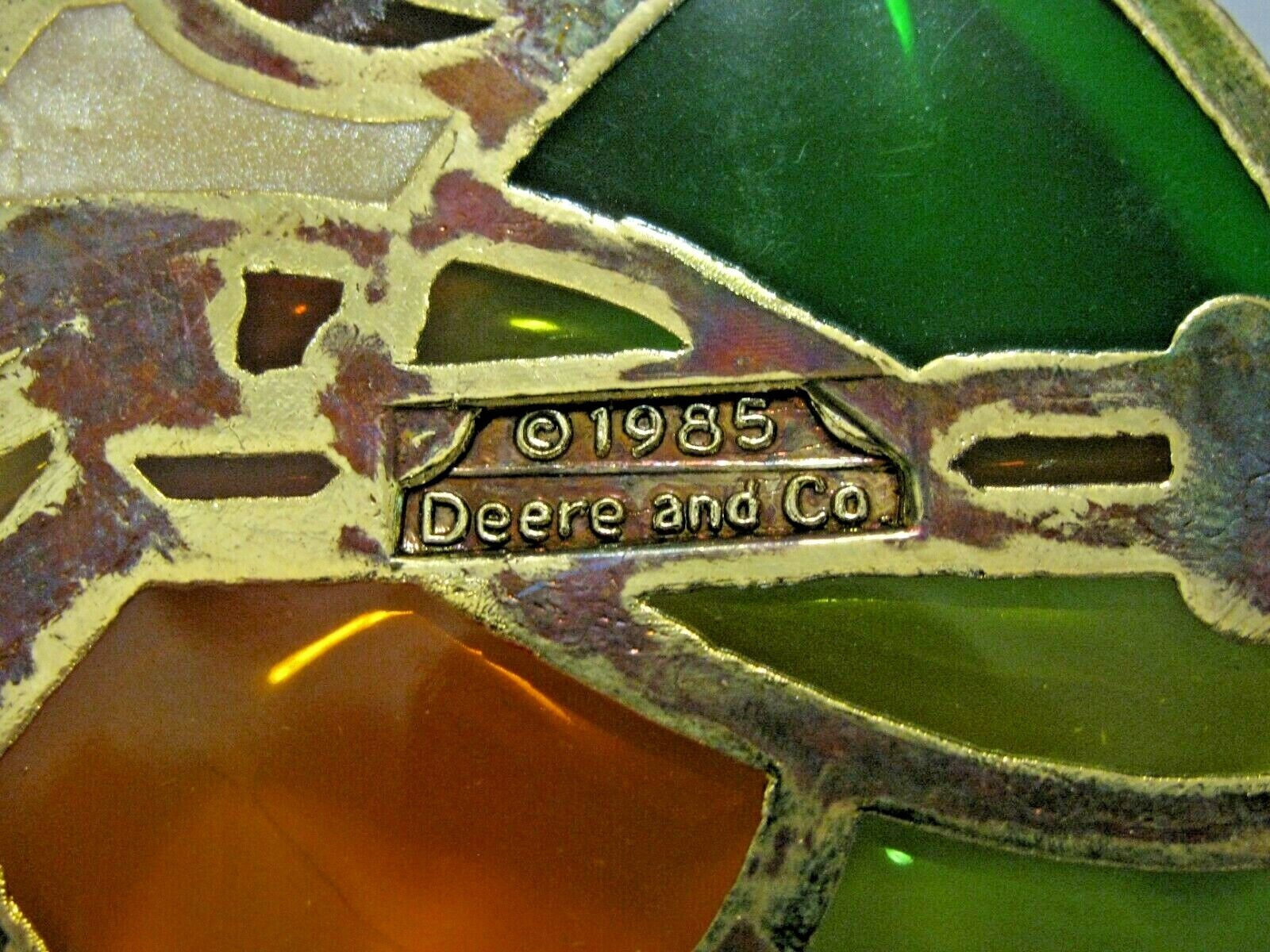 *John Deere One Bottom Walking Plow 1985 Christmas Xmas Ornament Stained Glass JOHN DEERE - фотография #5