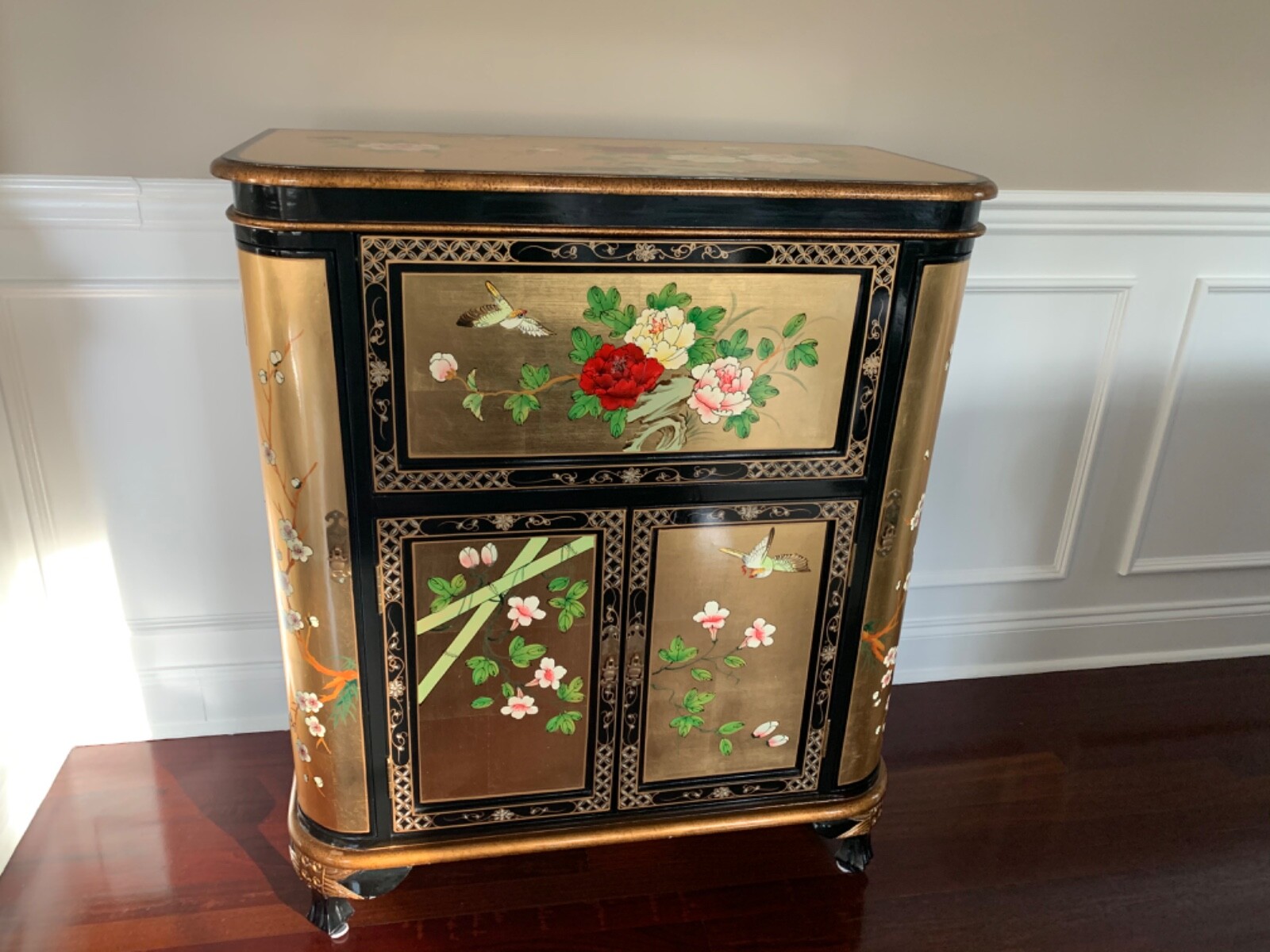 Oriental furniture Bar Cabinet Chinese gold lead lacquer  ORIENTAL FURNITURE - фотография #5