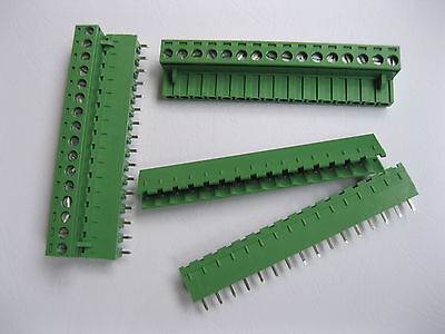20 pcs 16pin/way 5.08mm Screw Terminal Block Connector Green Plugable Type New CY Does Not Apply