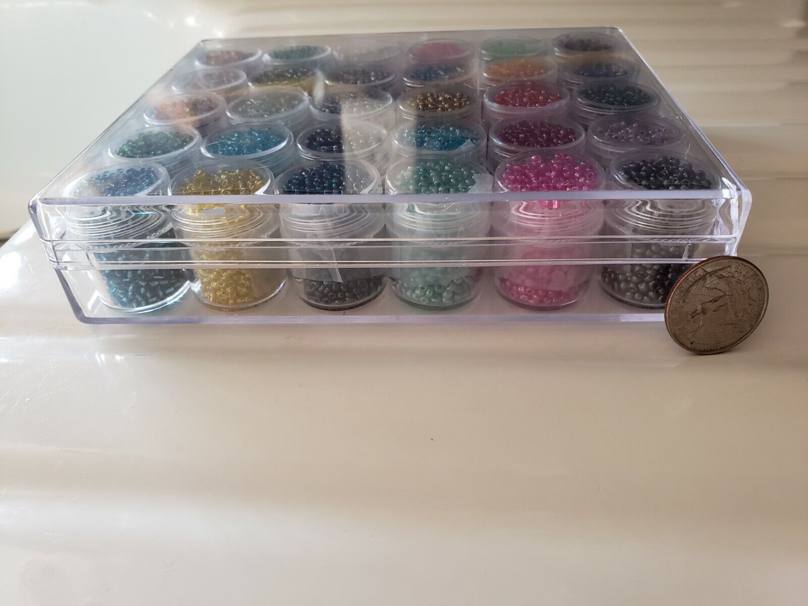 BULK LOT SALE-30 FULL Cylinders of 2mm Seed Beads  + Container + 30 FREE Charms Unbranded Does Not Apply - фотография #6