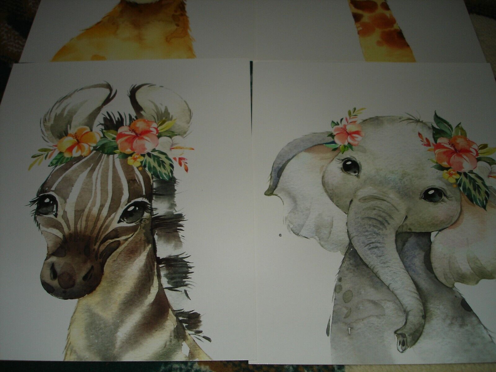 Nursery Decor Wall Art Kids Room Baby Animal Prints (4) DESIGNS BY MARIE 8 X 10" DESIGNS BY MARE XYZ - фотография #2