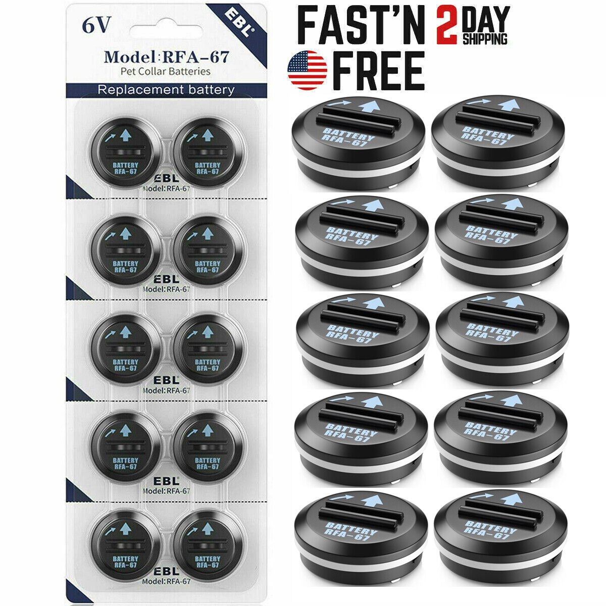 10x  6V Batteries For PetSafe RFA-67 6Volt Pet Collar Battery Fence Bark Collar EBL TB-RF67