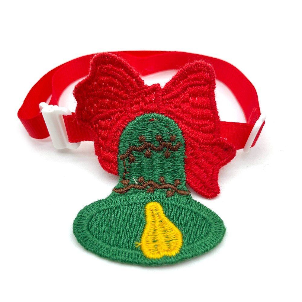 50pcs Christmas Dog Bowtie Snowman Santa Cloth Collar Pet Holiday Accessories Tree Bowknot China ChristmasBow045 - фотография #4