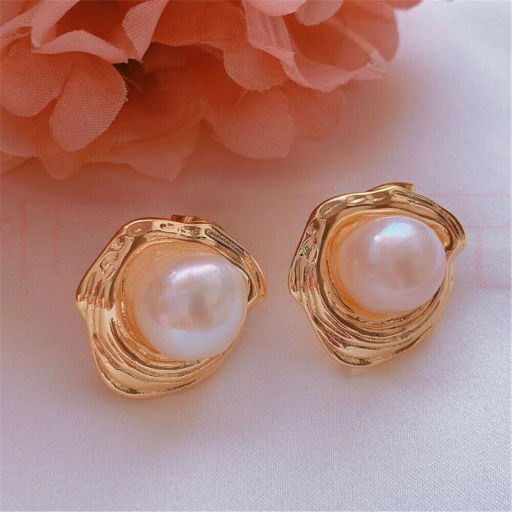 Natural Pearl gold Earrings eardrop 18K Chain girl Gift Fashion Jewelry Classic Unbranded 3 - фотография #2