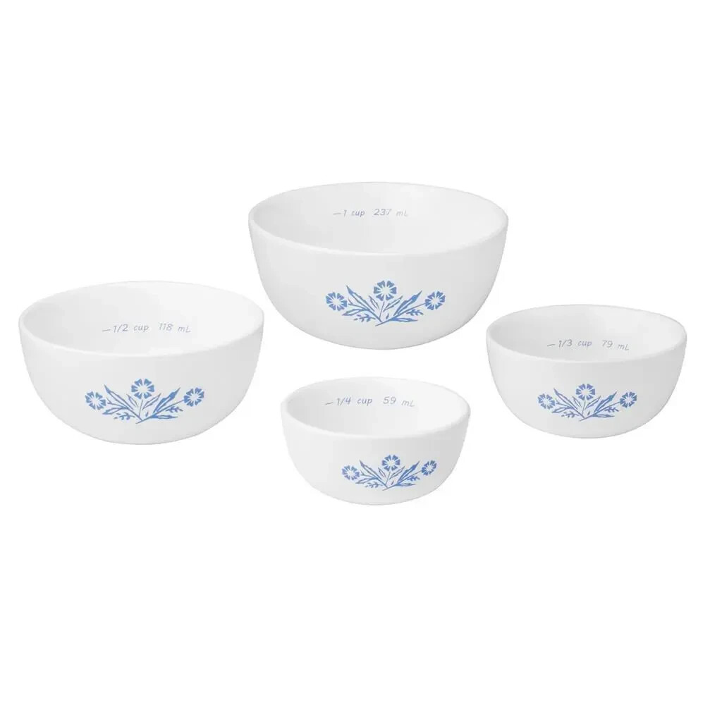 Corningware cornflower blue 60th anniversary 4pc measuring bowl set NEW CorningWare - фотография #2