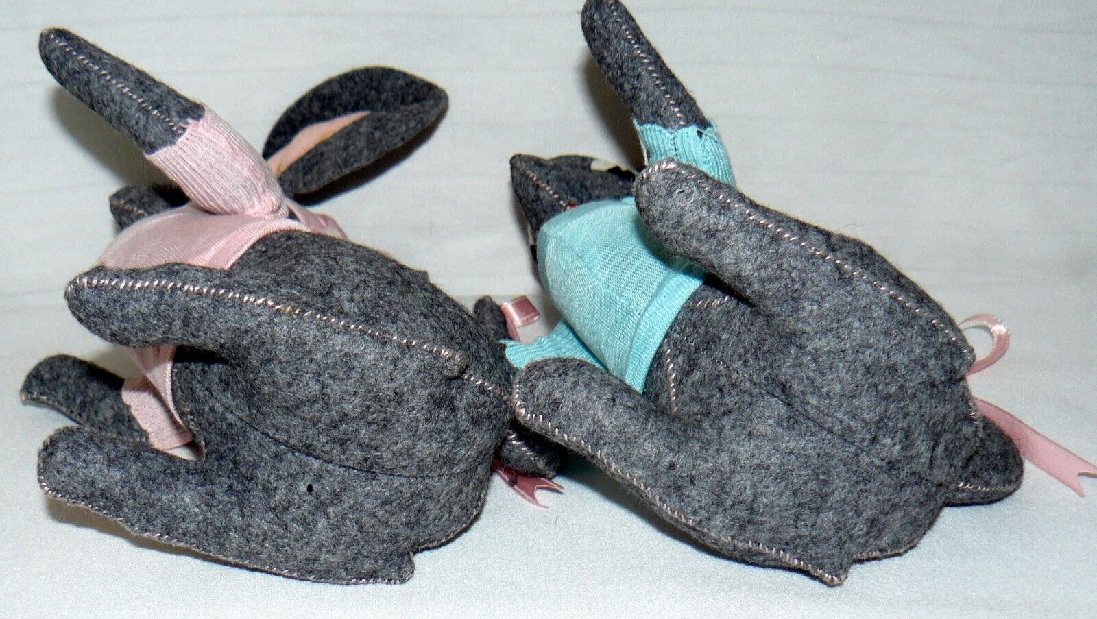2 Felt Mice Hand Crafted Girl & Boy 10" Pair Mice No Brand - фотография #10