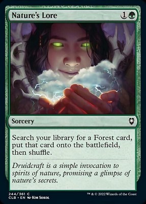 FOIL NATURE'S LORE x4 mtg Commander Baldurs Gate 4 Common Без бренда
