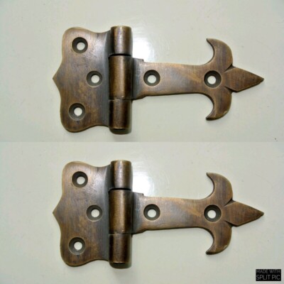 4 solid Brass DOOR small hinges vintage age antique style restoration heavy 3" B Без бренда - фотография #4