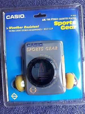 VINTAGE CASIO SPORTS GEAR AM/FM STEREO CASSETTE PLAYERS W-900, Box of 6 pcs, New Casio Does Not Apply