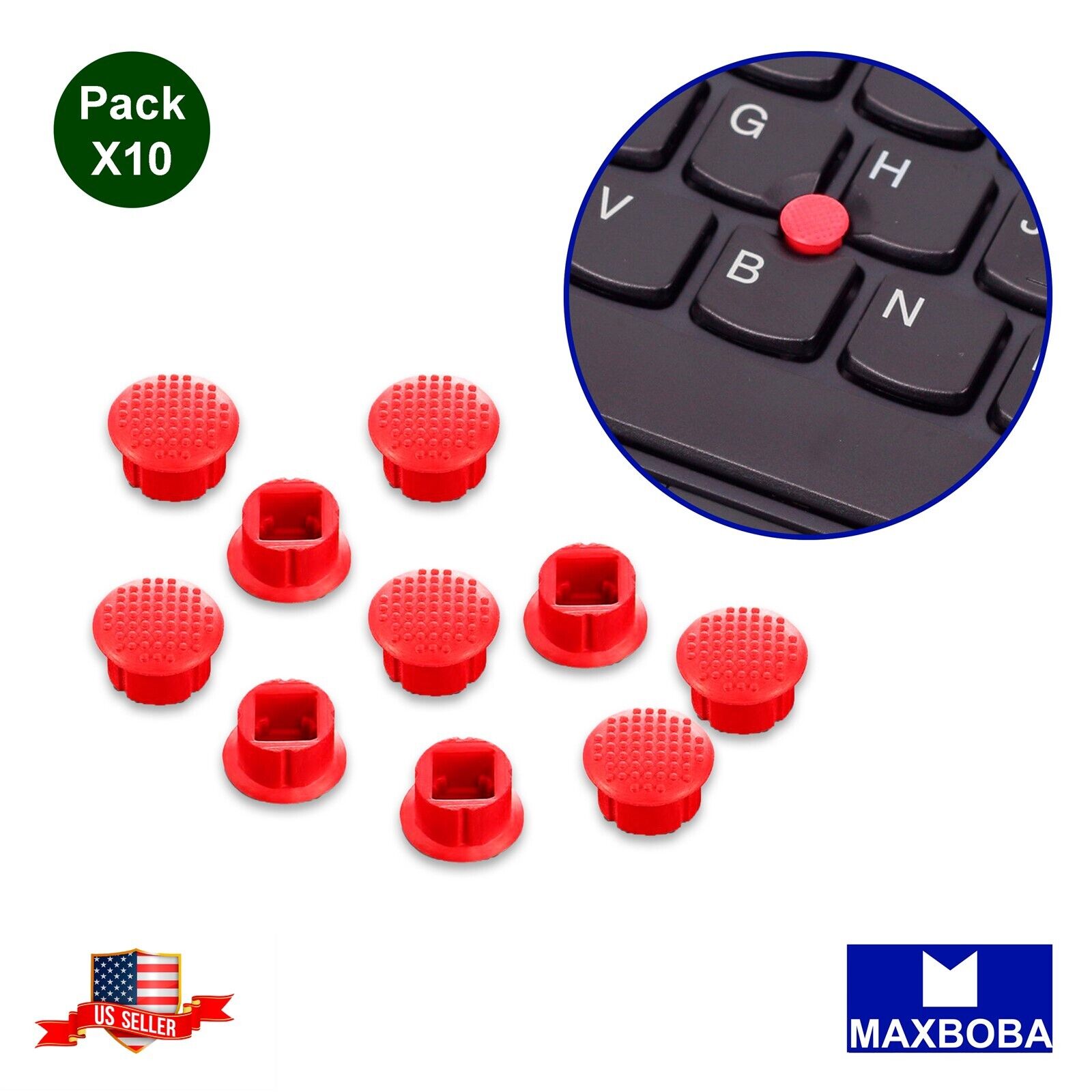 10 Pack Rubber Mouse Pointer Trackpoint Red Cap For IBM Thinkpad Laptop Nipple Generic TrackPoint