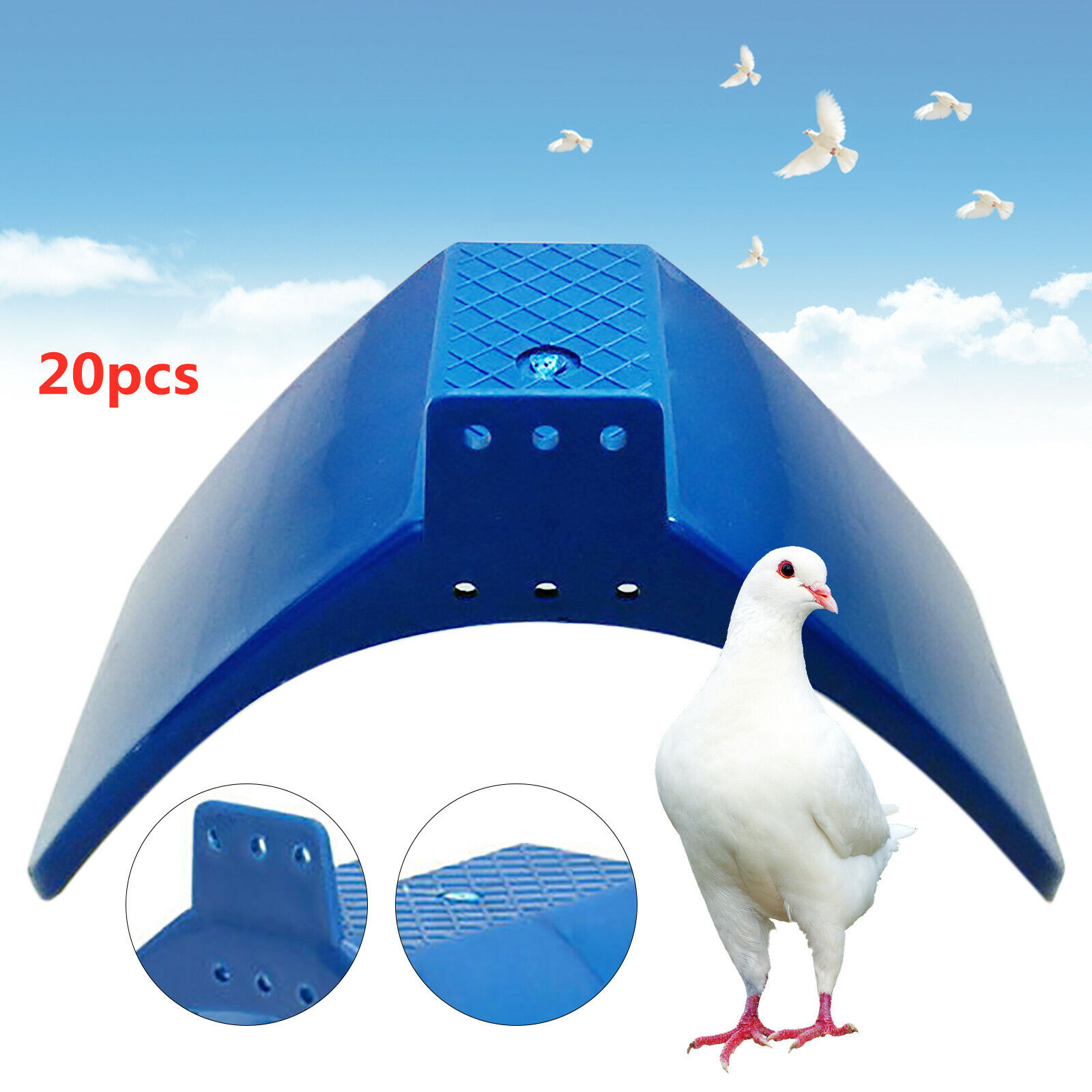 20pcs Pigeon Dove Rest Frame Pet Birds Perches Parrot Rest Arched Stand Blue Unbranded - фотография #7