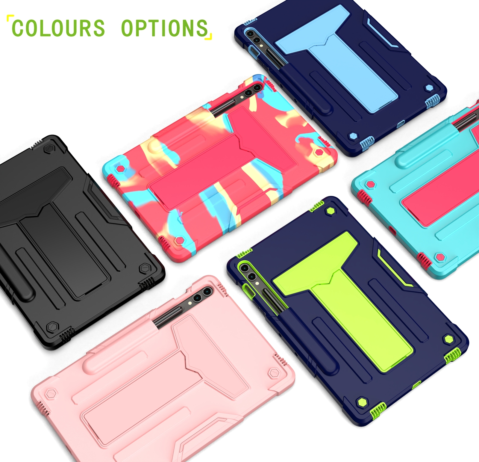For Samsung Galaxy Tab S9+/FE+ X810/X818U Heavy Duty Stand Hybrid Case Cover Unbranded Does Not Apply - фотография #2
