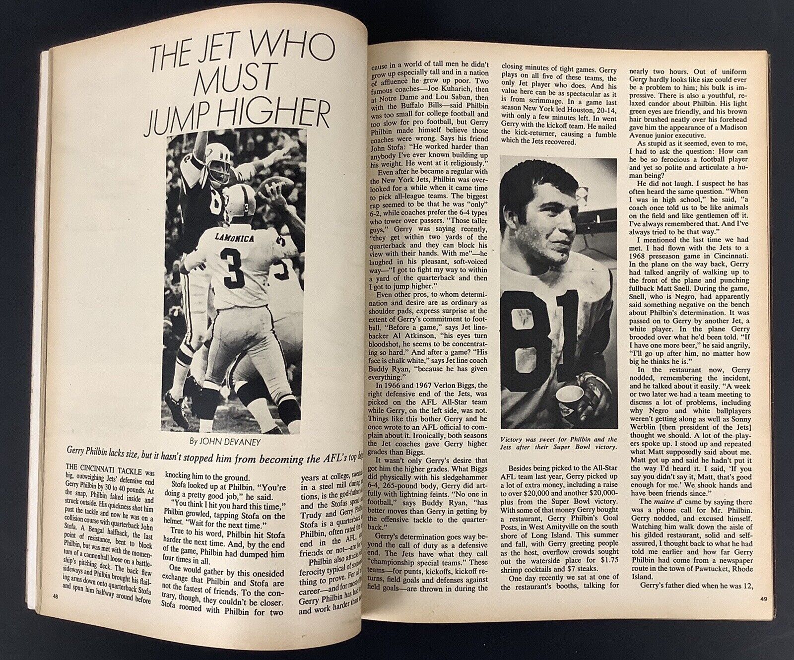 Gale Sayers Signed Sport Magazine November 1969 No Label Bears Autograph HOF JSA Без бренда - фотография #7