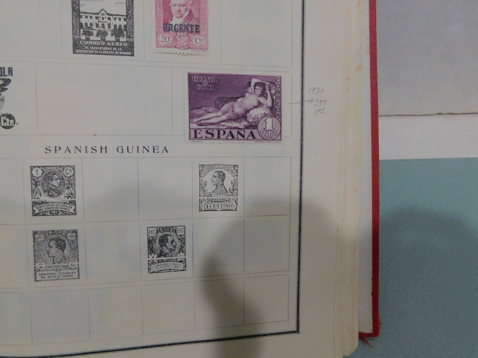 Vtg Scott 1947 Modern Postage Stamp Album 1700+ Stamps, US & World hinged stamps SCOTT - фотография #10