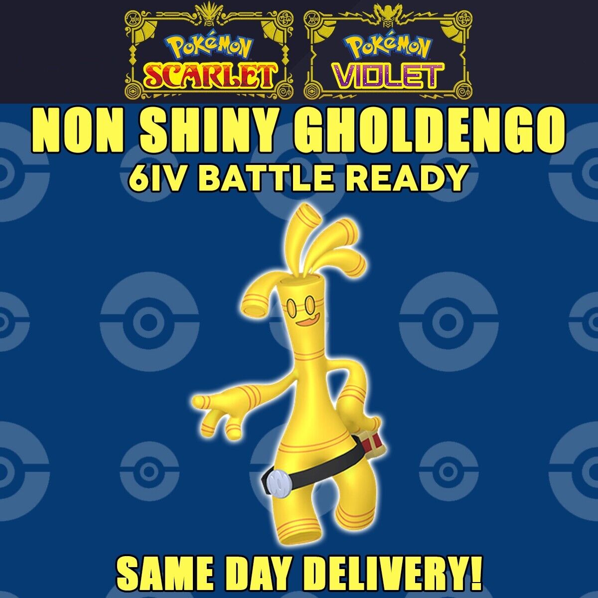 Gholdengo 6IV VGC Build Pokemon Scarlet and Violet Same Day Delivery Без бренда Shiny Mewtwo