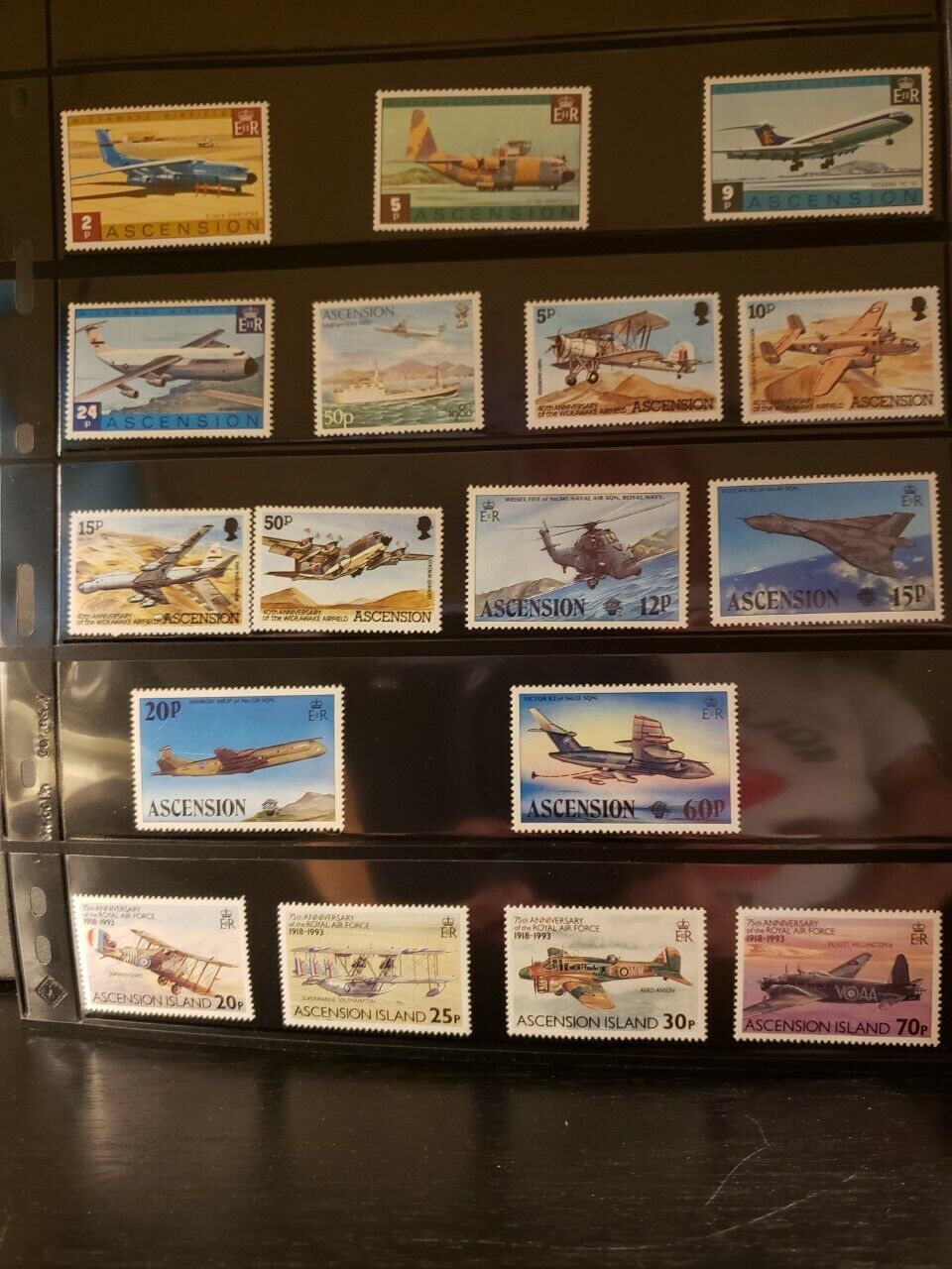 Ascension Island Aircraft & Aviation Stamps Lot of 24 - MNH-See Details for List Без бренда