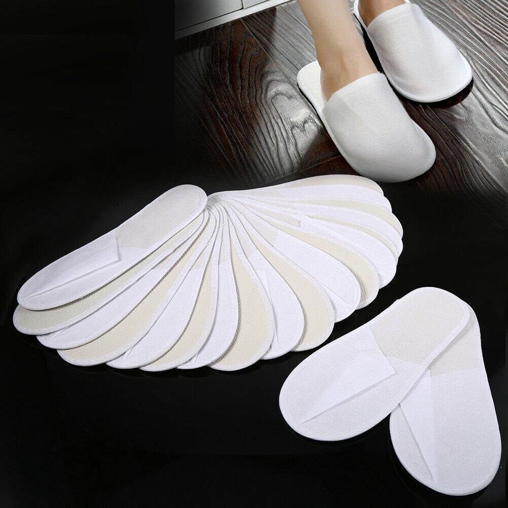 100Pair Soft Disposable Slippers For Guests House Spa Hotel Non-Slip Closed Toe Unbranded - фотография #10