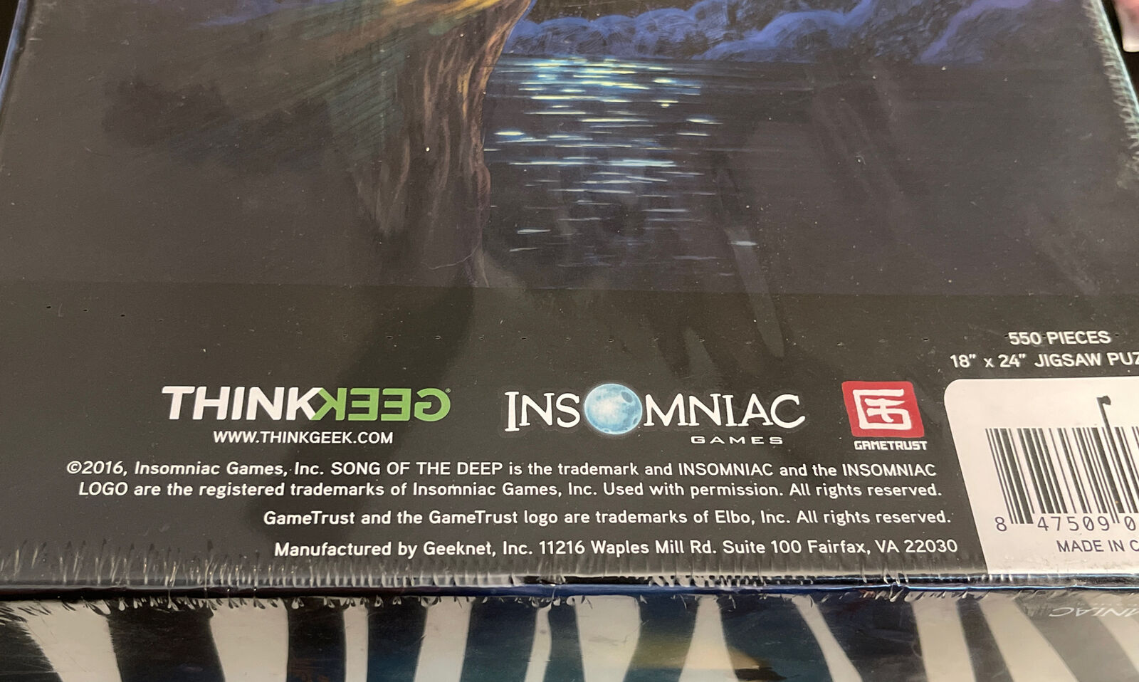 NIB NEW INSOMNIAC Song of Deep Collector's Limited Edition Jigsaw 550 Puzzle  Thinkgeek/Insomniac Games - фотография #5
