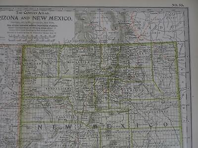 Lot 2 Antique Maps Arizona New Mexico Gaskell's Atlas of the World Century 1897 Без бренда - фотография #4