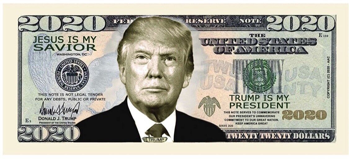 Donald Trump 2020 Christians Pack of 10 Collectible Funny Money Dollar Bills Без бренда NM476-25 - фотография #2