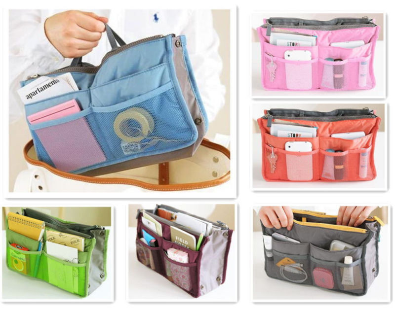 2 X Purse Organizer Insert Pack Women Travel Set Handbag Liner Tidy Dual GIFT  Unbranded - фотография #4