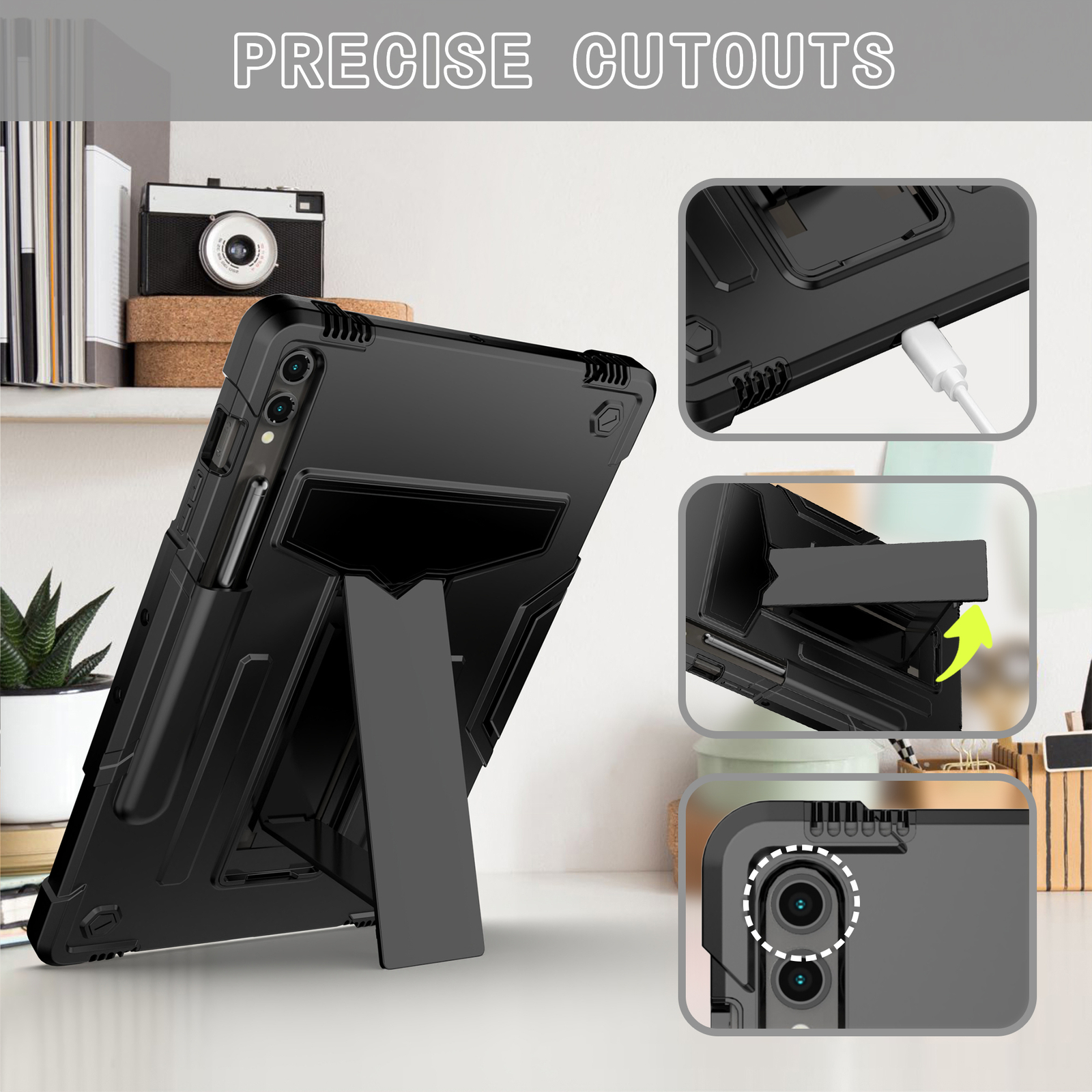 For Samsung Galaxy Tab S9+/FE+ X810/X818U Heavy Duty Stand Hybrid Case Cover Unbranded Does Not Apply - фотография #5