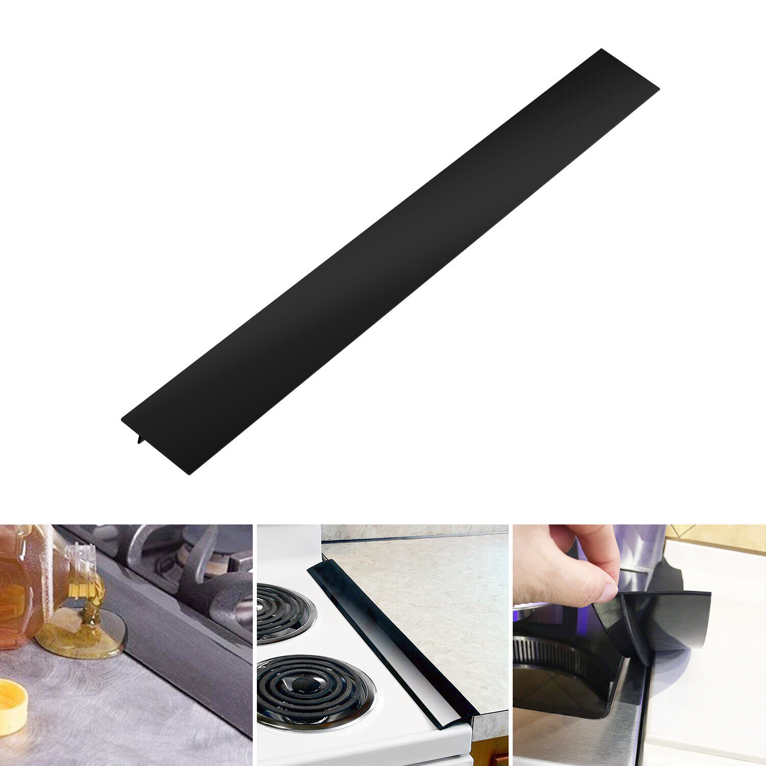 2X Silicone Kitchen Stove Counter Gap Cover Oven Guard Spill Seal Slit Filler US Unbranded Does not apply - фотография #4
