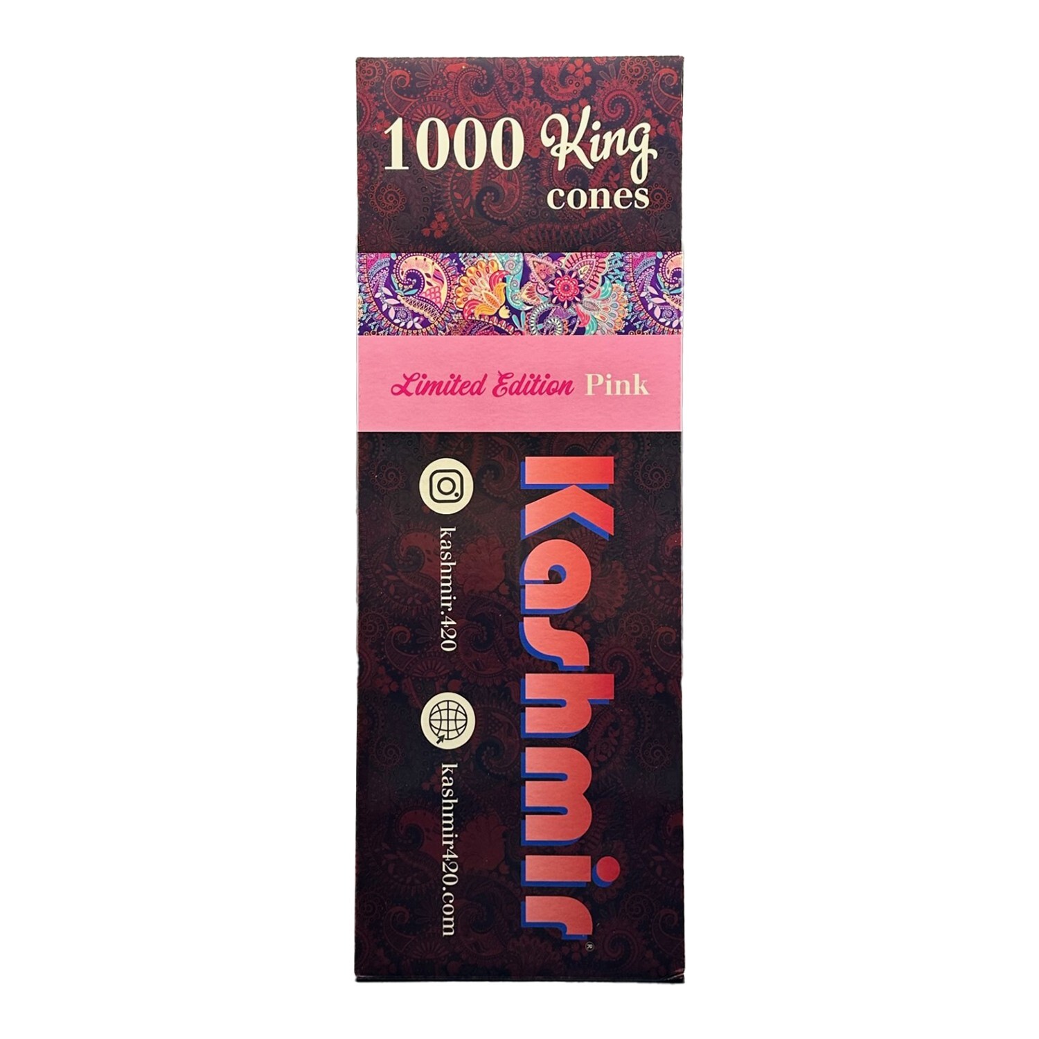 Pre Rolled Cones Bulk 1000 Ct King Pink Natural Rolling Paper Cones by Kashmir Kashmir Pink_Cones-King-1000-Ct - фотография #3