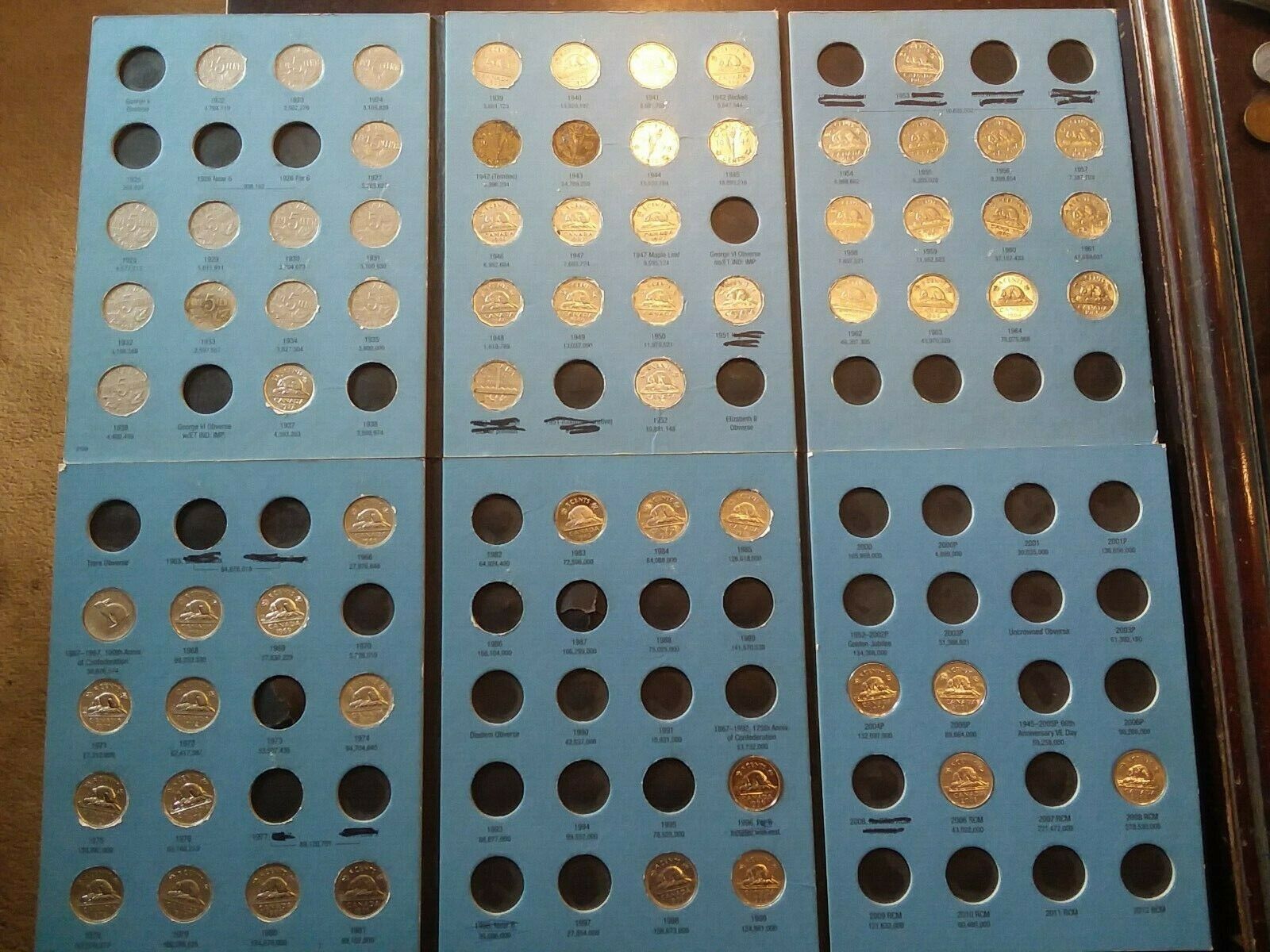 1922 2008 CANADA CANADIAN NICKEL SET LOT GROUP COLLECTION 67 COINS 5 CENT LOT 16 Без бренда