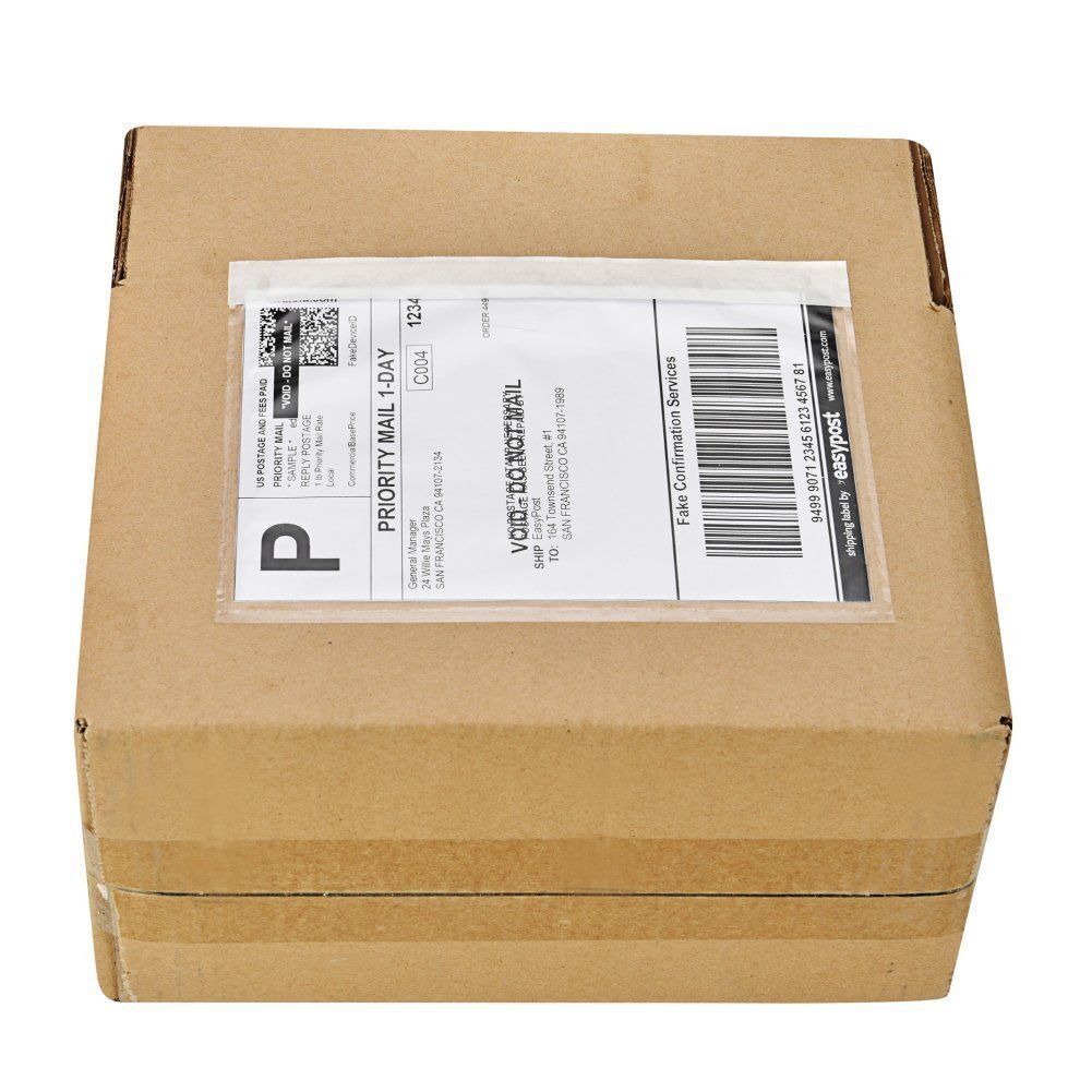 100 Packing List Pouches 7.5x5.5 Shipping Label Enclosed Envelopes Adhesive Unbranded Does not apply - фотография #6