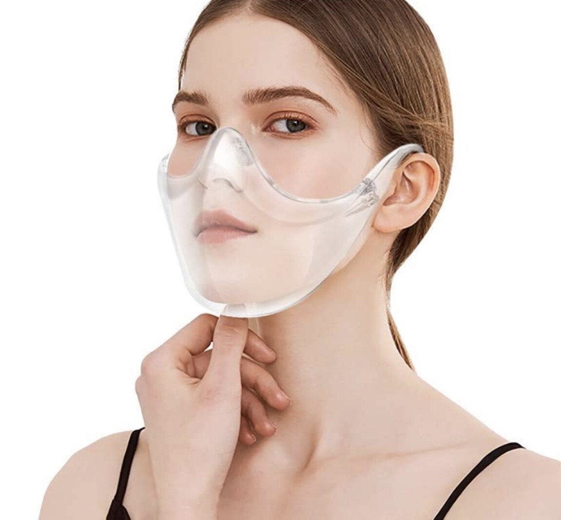 3Pcs Clear Face Mask Cover 3D Durable Shield Reusable Transparent Plastic Mask Unbranded Does Not Apply - фотография #5