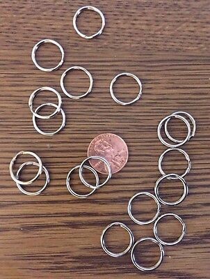 100 Wholesale Nickel Plated Split rings Pet ID tags 5/8" 16mm  Без бренда