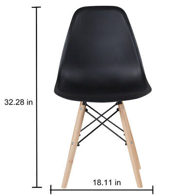 Set of 4 Dining Chairs Plastic Chair for Home Kitchen Dining Bedroom Living Room Fetines Does Not Apply - фотография #3